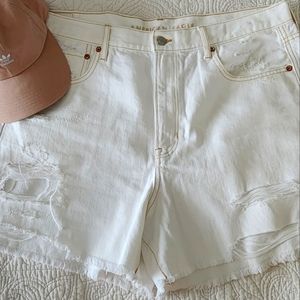 American Eagle White Denim Shorts
